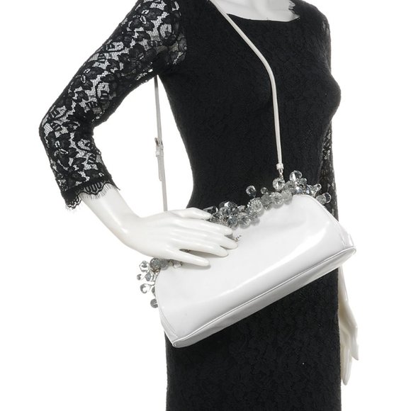 PRADA Spazzolato Crystal Encrusted Clutch in Gray- a rare masterpiece 👛💎 - Picture 1 of 9